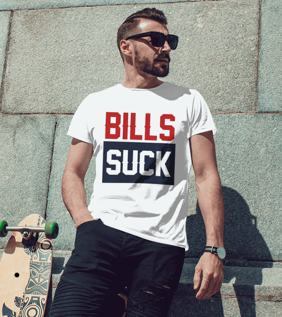 New England Patriots Rivalry Bills Suck Fan Gear T-Shirt