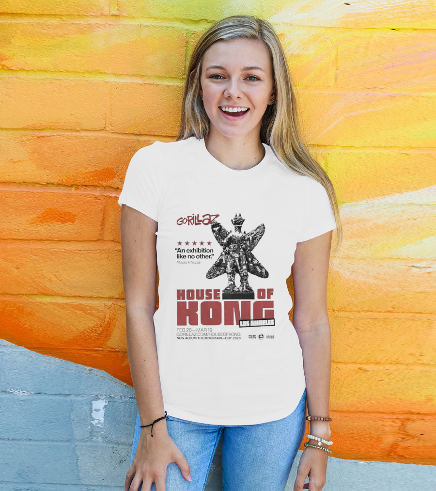 Gorillaz House Of Kong Los Angeles 2026 Feb 26 Mar 19 New Album The Mountain T-Shirt