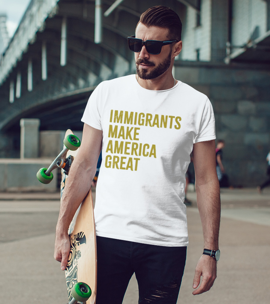 Immigrants Make America Great Yellow T-Shirt