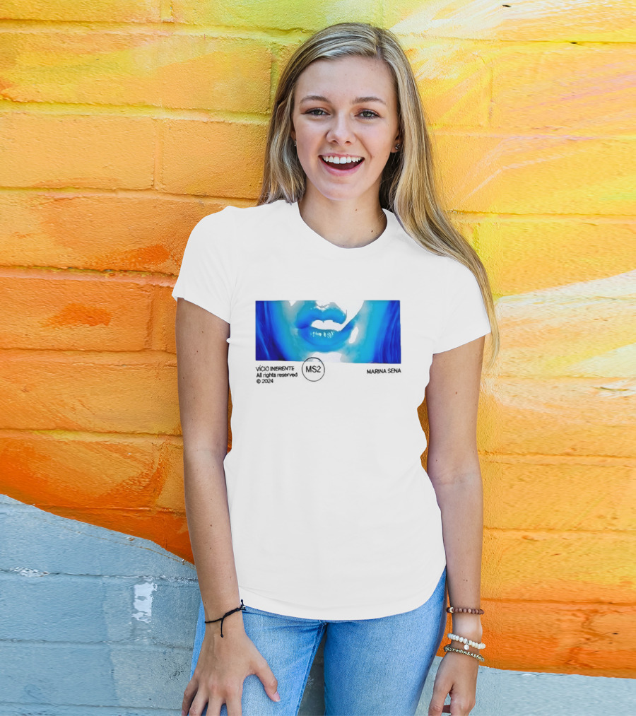 Marina Sena Vicio Inerente Ms2 Blue Lips T-Shirt
