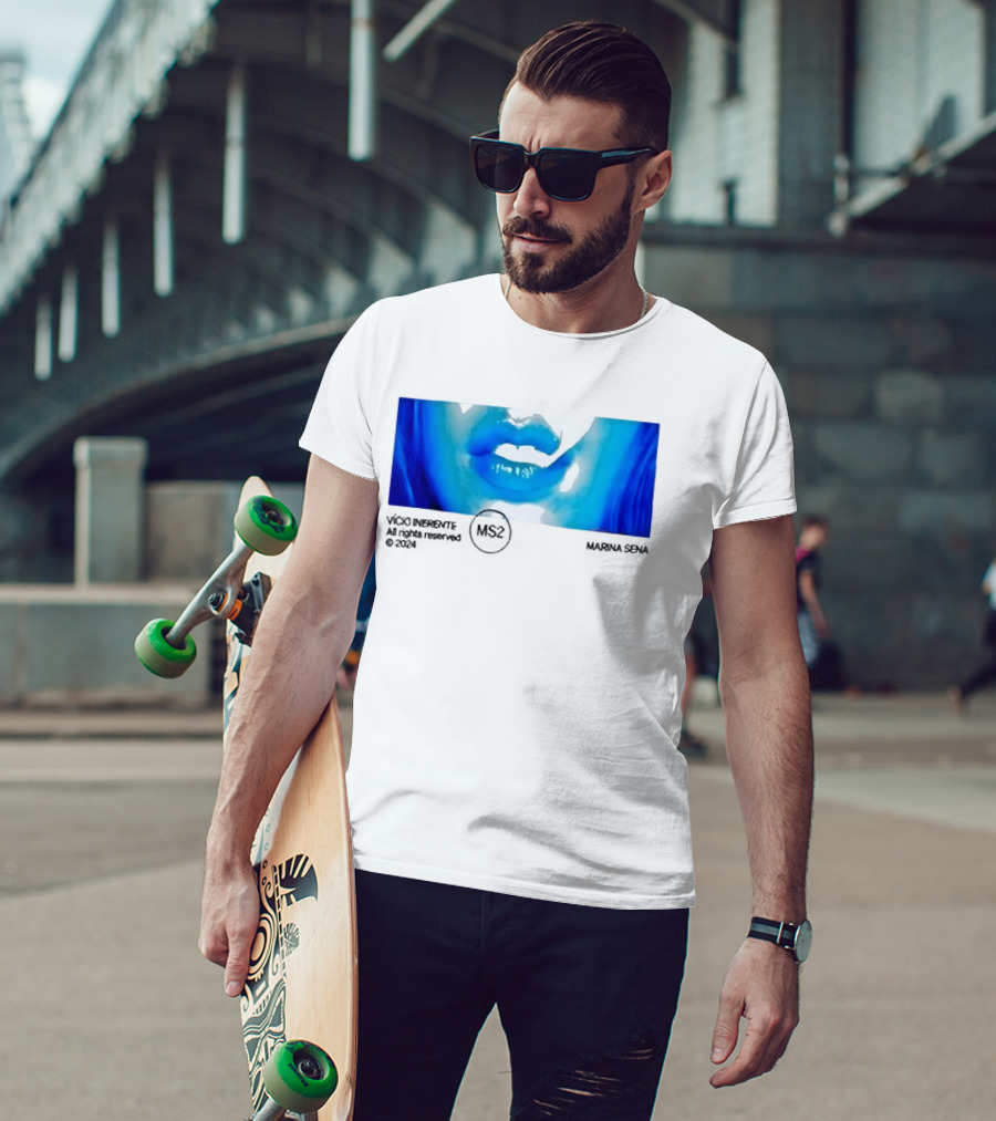 Marina Sena Vicio Inerente Ms2 Blue Lips T-Shirt