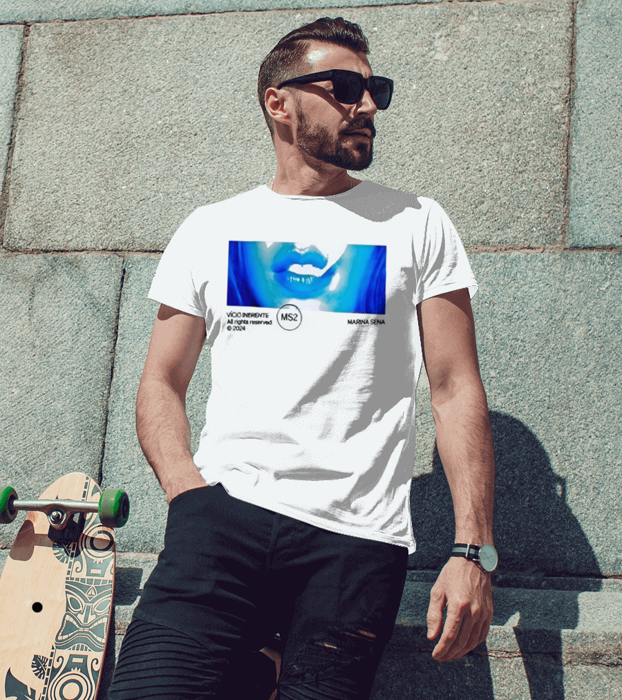 Marina Sena Vicio Inerente Ms2 Blue Lips T-Shirt
