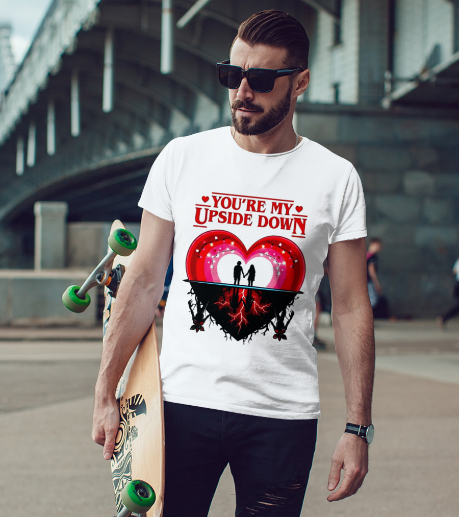You're My Upside Down Heart Silhouette Couples Romance T-Shirt