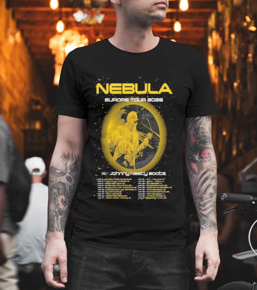Nebula Europe Tour 2026 Concert Dates And Locations T-Shirt