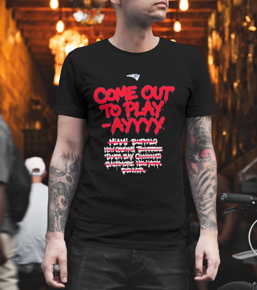 New England Patriots Come Out To Play Ayyy SB LX T-Shirt