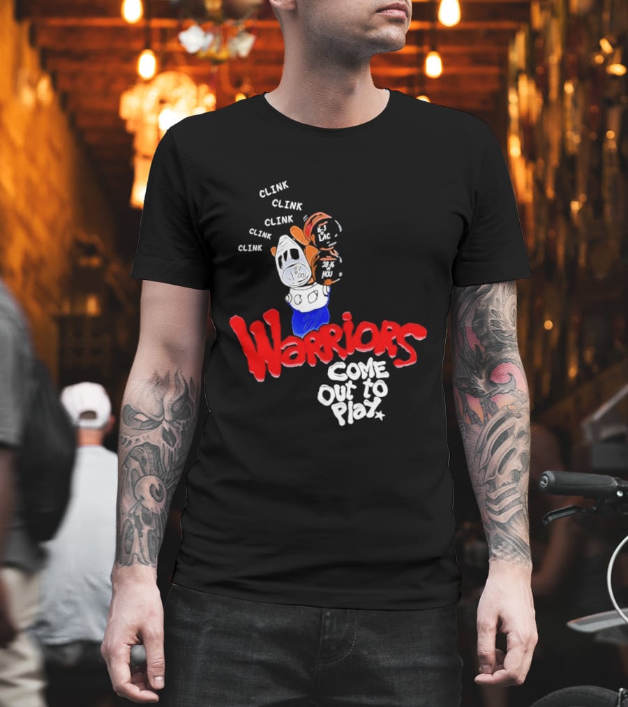Warriors Come Out to Play Clink Bat Iconic Scene T-Shirt