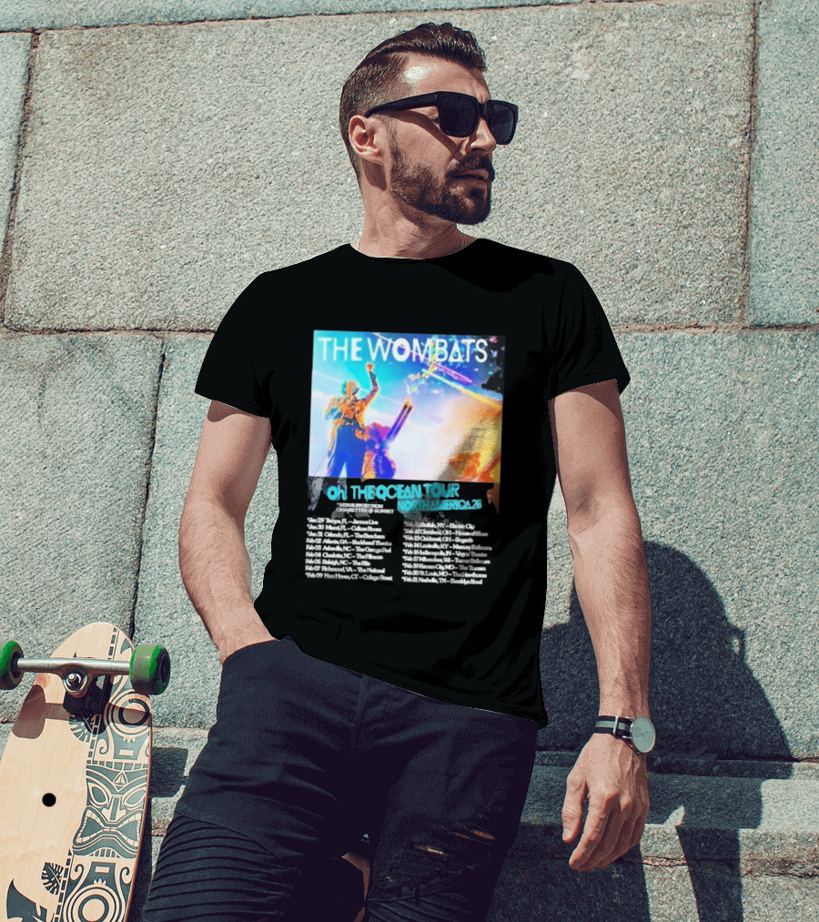 The Wombats Oh The Ocean Tour North America 2026 Dates T-Shirt
