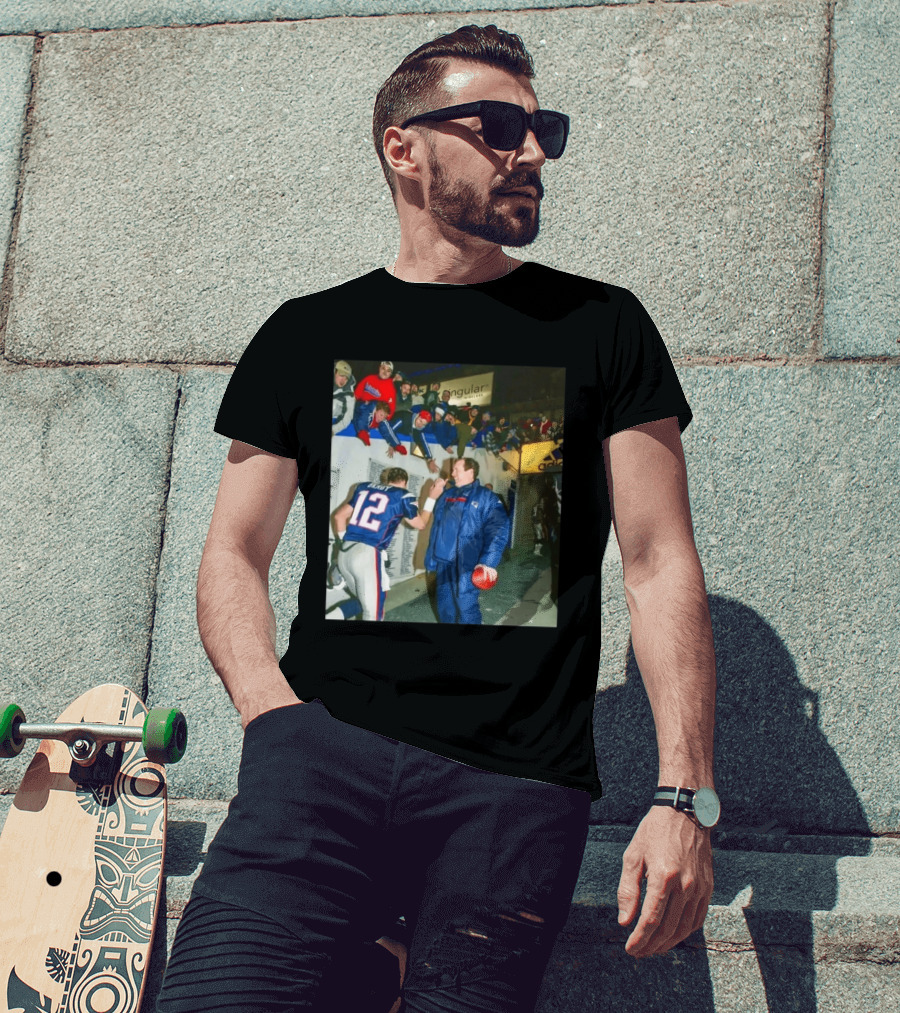 Tom Brady Bill Belichick High Five NFL Patriots 2001 2026 Fan Celebration T-Shirt