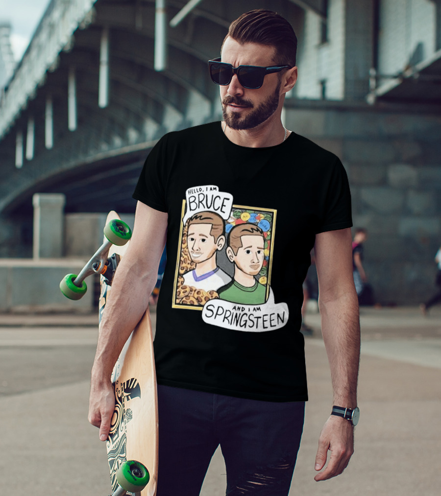 Bruce And Springsteen Hello I Am Tom Grossi T-Shirt