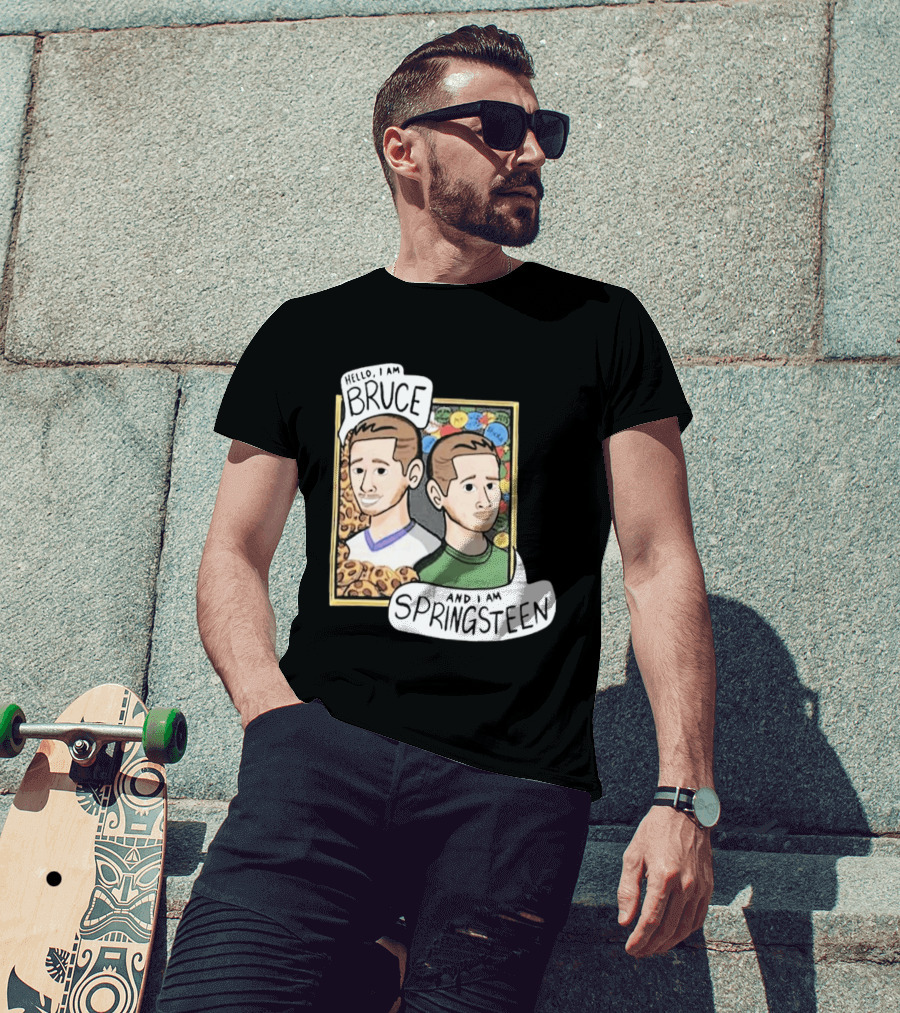 Bruce And Springsteen Hello I Am Tom Grossi T-Shirt