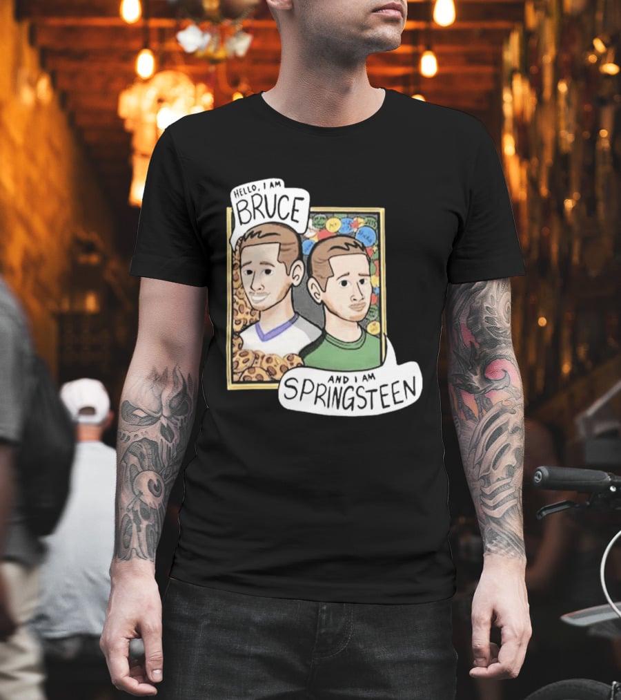 Bruce And Springsteen Hello I Am Tom Grossi T-Shirt