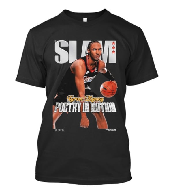 Slam Tyrese Maxey Poetry In Motion Basketball Sports Enthusiasts T-Shirt