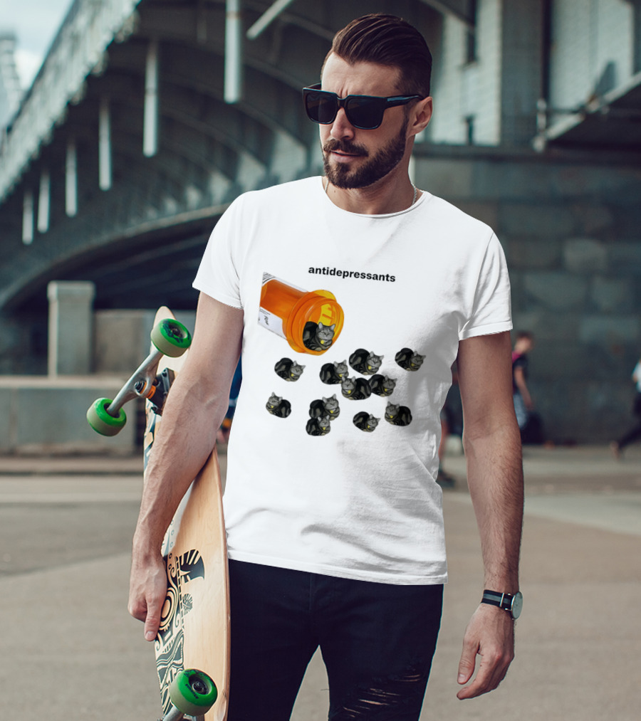 Antidepressants Cat Medicine Jar T-Shirt