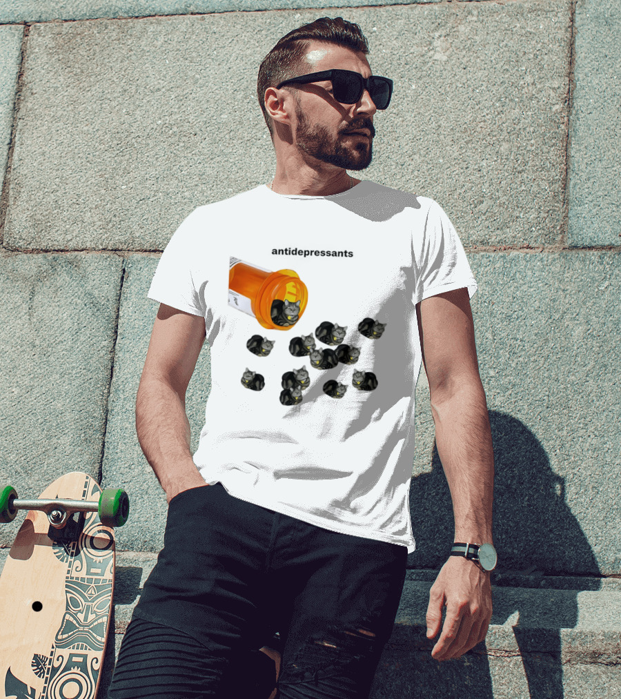 Antidepressants Cat Medicine Jar T-Shirt