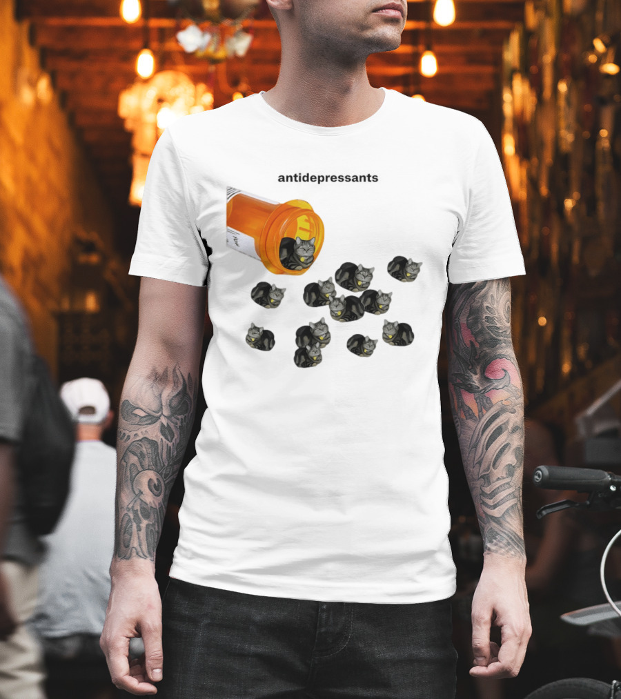 Antidepressants Cat Medicine Jar T-Shirt