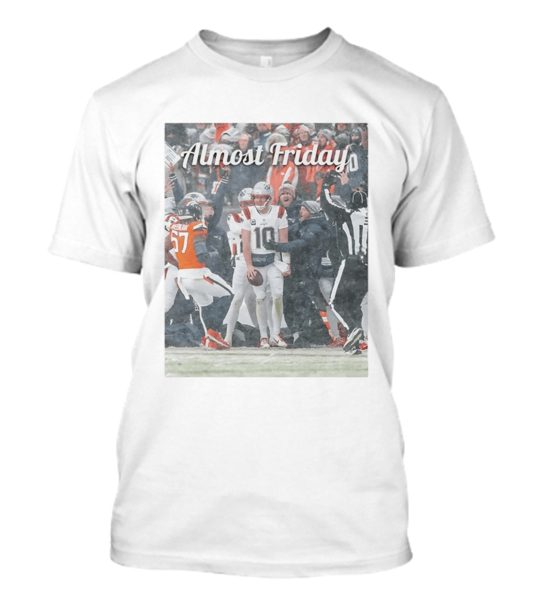 Almost Friday Snow Football Game T-Shirt