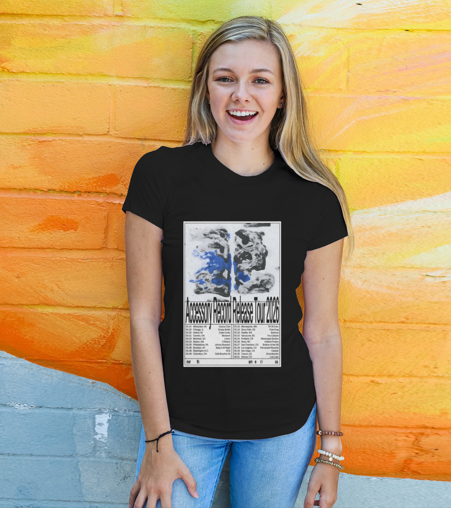 Accessory Record Release Tour 2026 North America Cactus Club Johnny Brenda's 7th St Entry Fox Cabaret Barboza Casbah T-Shirt