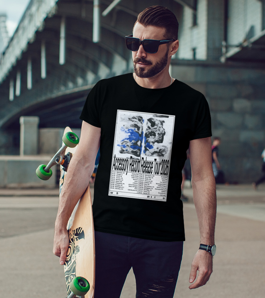 Accessory Record Release Tour 2026 North America Cactus Club Johnny Brenda's 7th St Entry Fox Cabaret Barboza Casbah T-Shirt