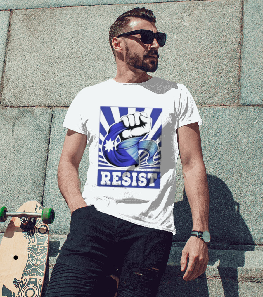 Minnesota Resist ICE Out Blue Fist Star T-Shirt