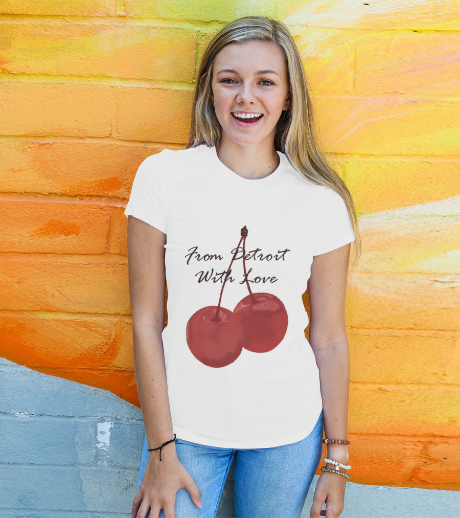 Detroit Lions From Detroit With Love Cherries T-Shirt