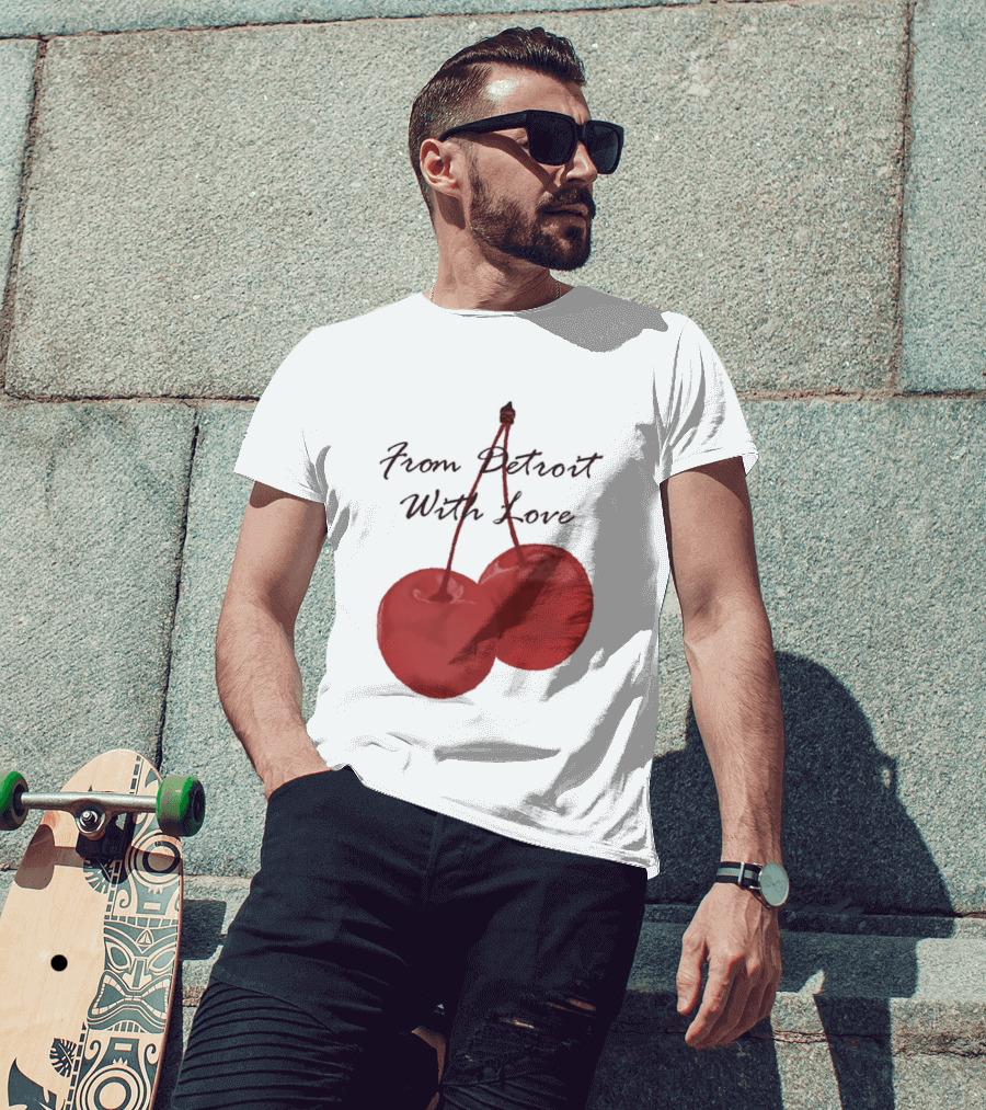 Detroit Lions From Detroit With Love Cherries T-Shirt