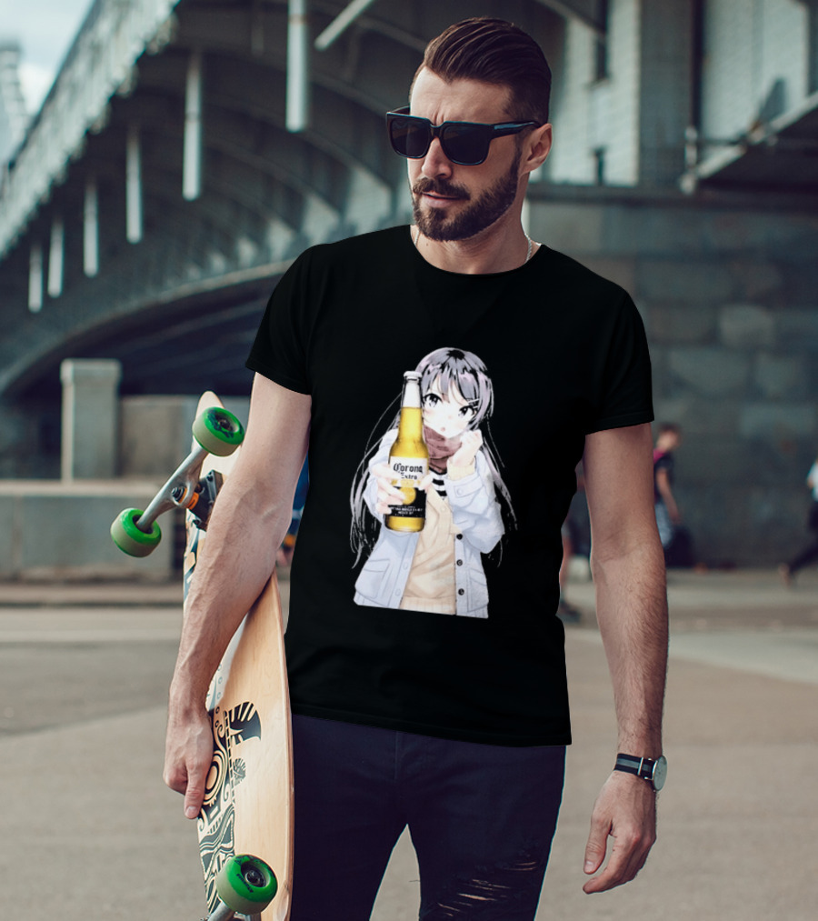 Corona Extra Anime Waifu Rabbit Beer Fusion T-Shirt