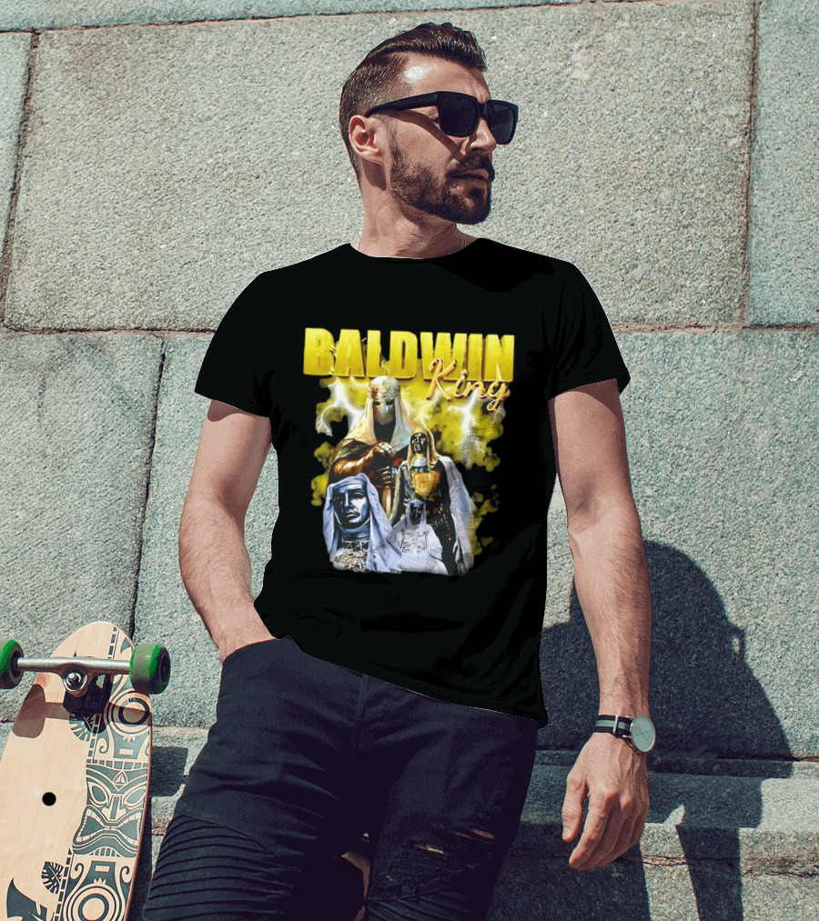 Baldwin King Medieval Knights Epic Heroic Adventure T-Shirt