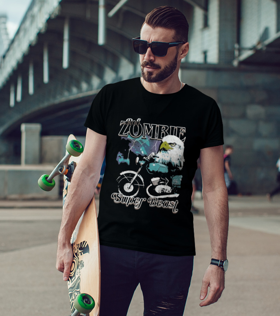 Rob Zombie Super Beast Eagle Motorbike T-Shirt