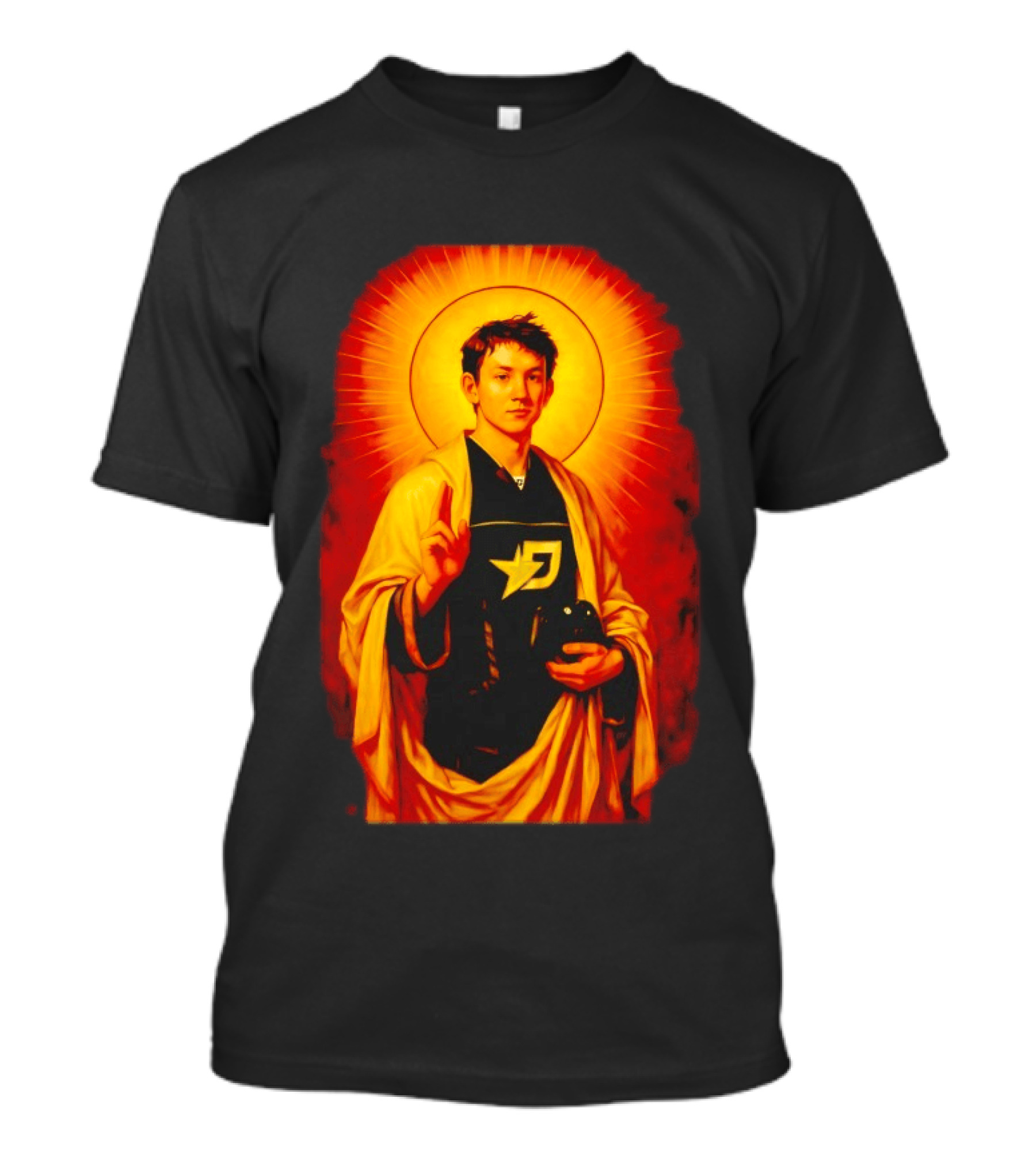Saint Max Verstappen F1 Racing Iconic Imagery With Halo And Driver T-Shirt