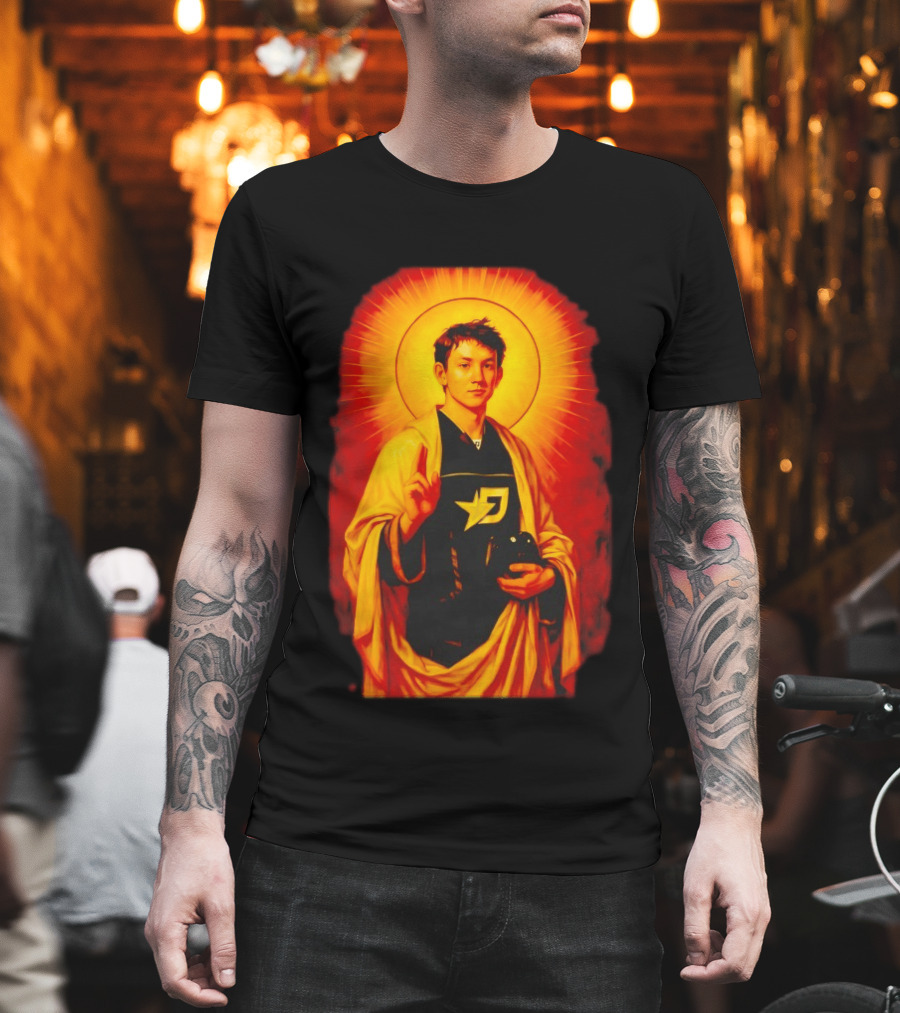 Saint Max Verstappen F1 Racing Iconic Imagery with Halo and Driver T-Shirt
