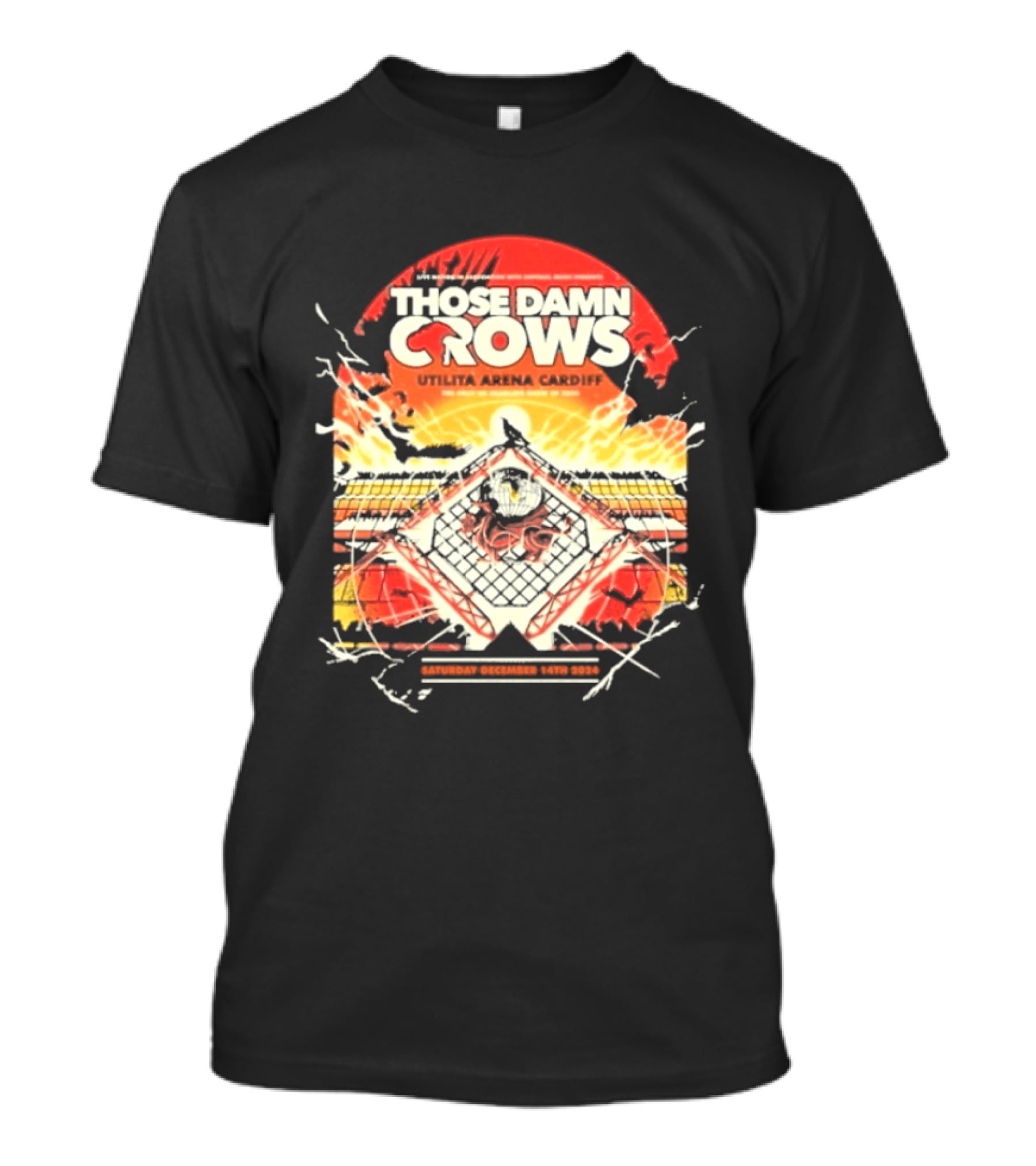 Those Damn Crows Headline Ultilita Arena Cardiff 2024 Crow T-Shirt