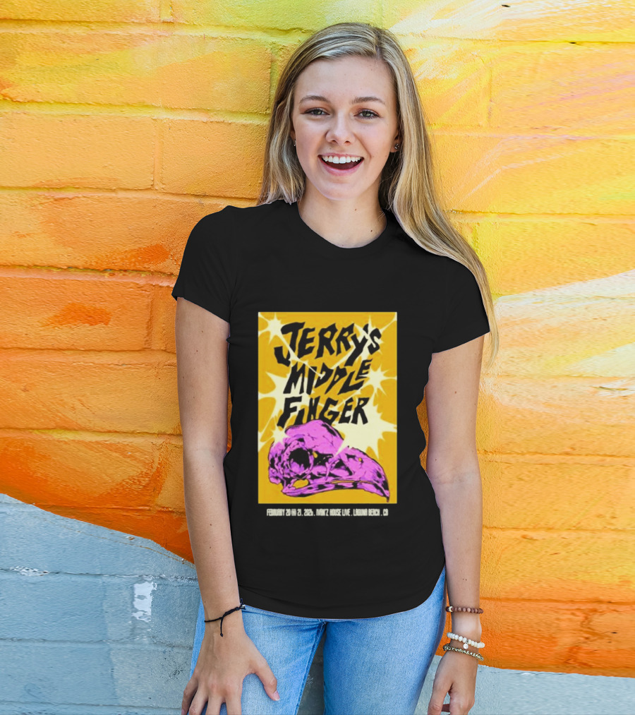 Jerry's Middle Finger Ivan's House Laguna Beach California February 20 & 21 2026 T-Shirt