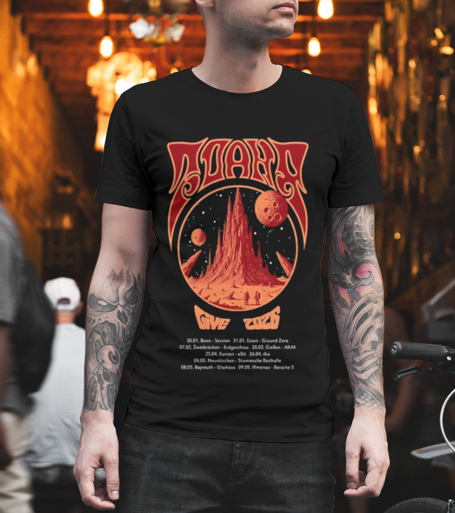 Zoahr Give 2026 Tour Cosmic Mountain and Space Planets T-Shirt
