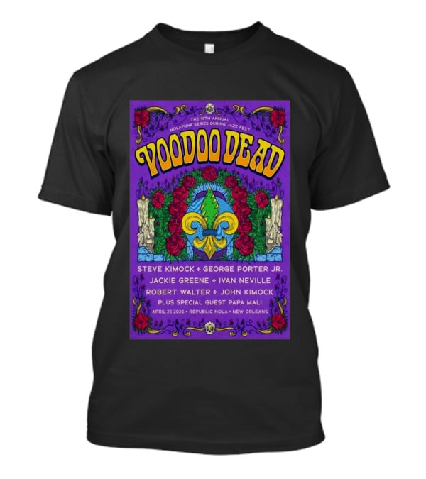Voodoo Dead 13th Annual Nolafunk Series Jazz Fest New Orleans 2026 April 25 Republic NOLA T-Shirt