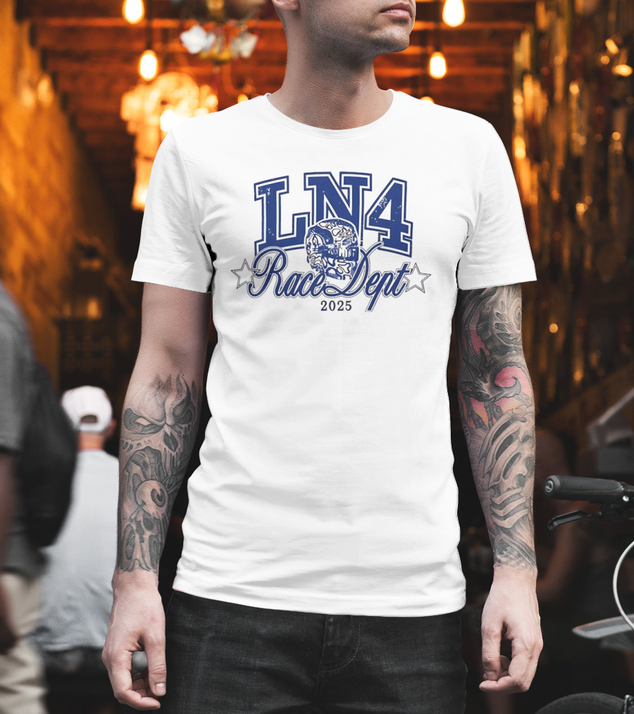 LN4 Race Dept 2025 Skull Star Motif T-Shirt