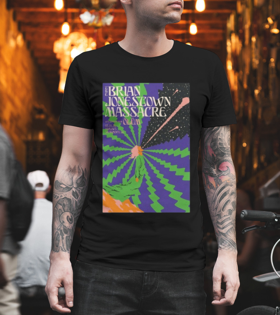 The Brian Jonestown Massacre Sacramento March 5 2026 Oliva Event Flyer at Harlows T-Shirt