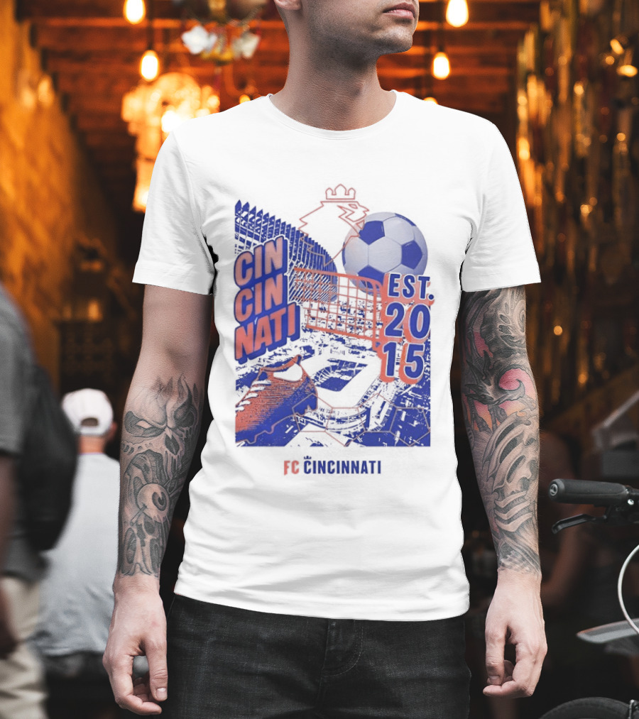 FC Cincinnati Est 2015 Soccer Ball Cleats Iconic Sports Team T-Shirt