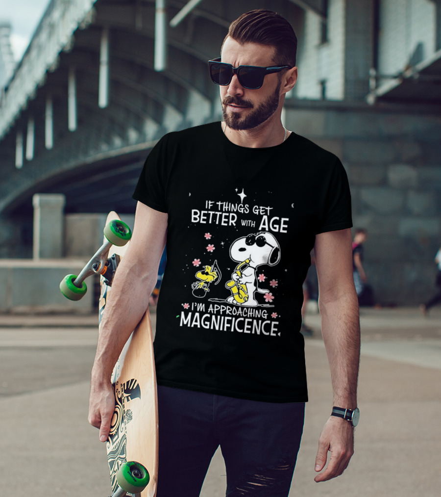 Snoopy And Woodstock Better With Age Approaching Magnificence Blossom T-Shirt