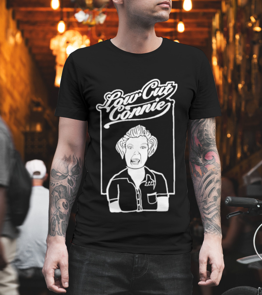 Low Cut Connie Vintage Outline Monochrome T-Shirt