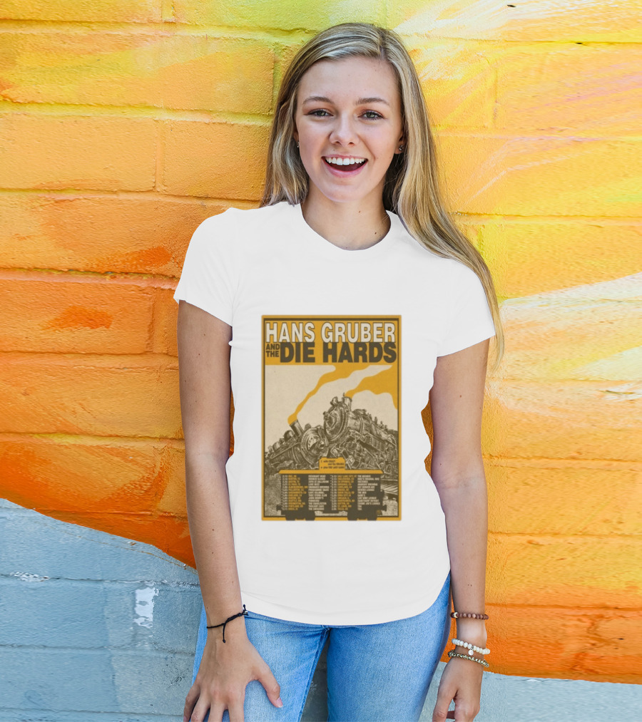 Hans Gruber And The Die Hards Train Tour Dates West Coast Midwest 2026 T-Shirt