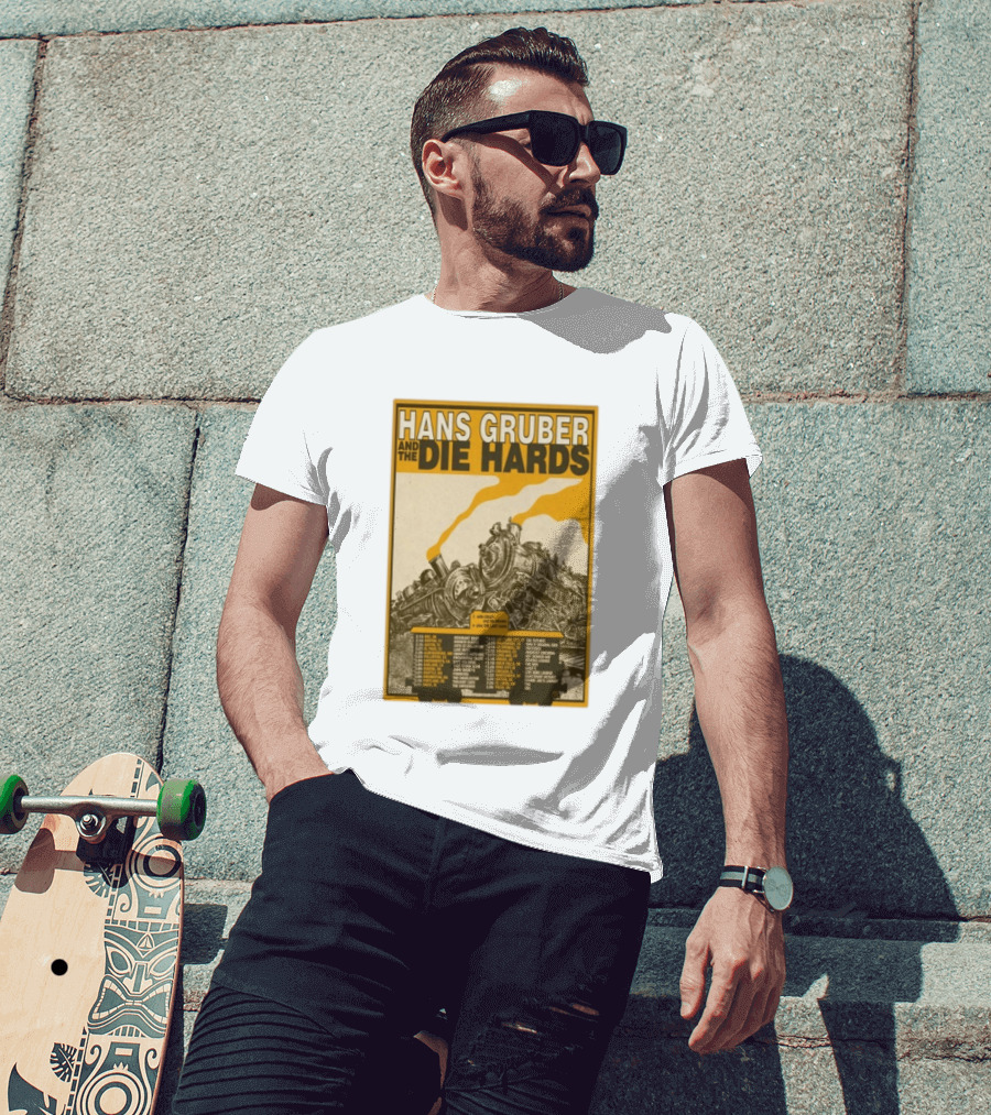 Hans Gruber And The Die Hards Train Tour Dates West Coast Midwest 2026 T-Shirt