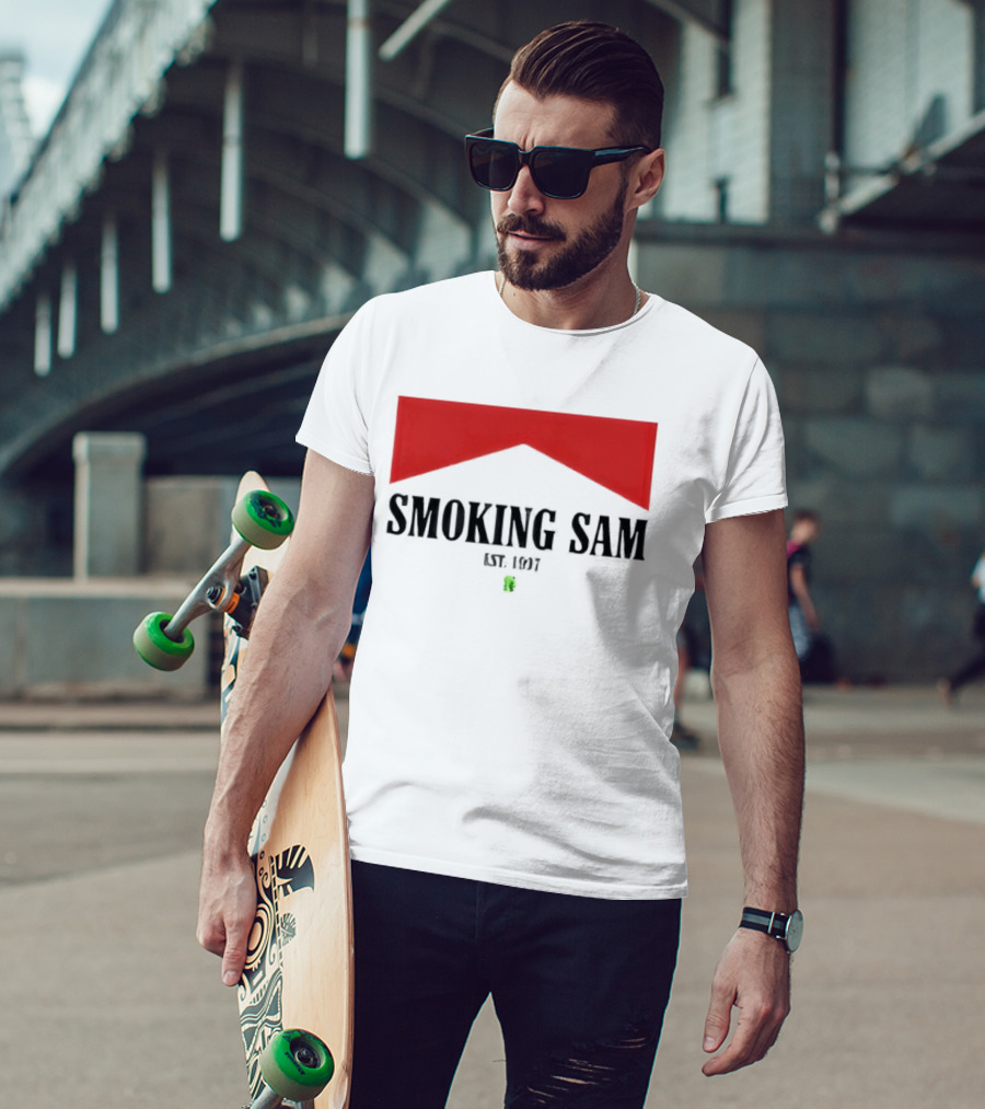 Smoking Sam Est 1997 Marlboro Man Seattle Football T-Shirt