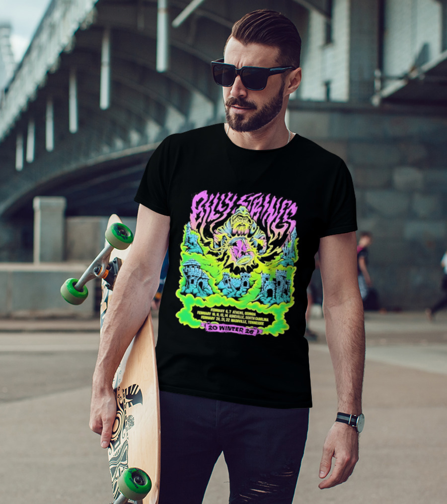 Billy Strings Winter Tour 2026 Psychedelic Castle T-Shirt