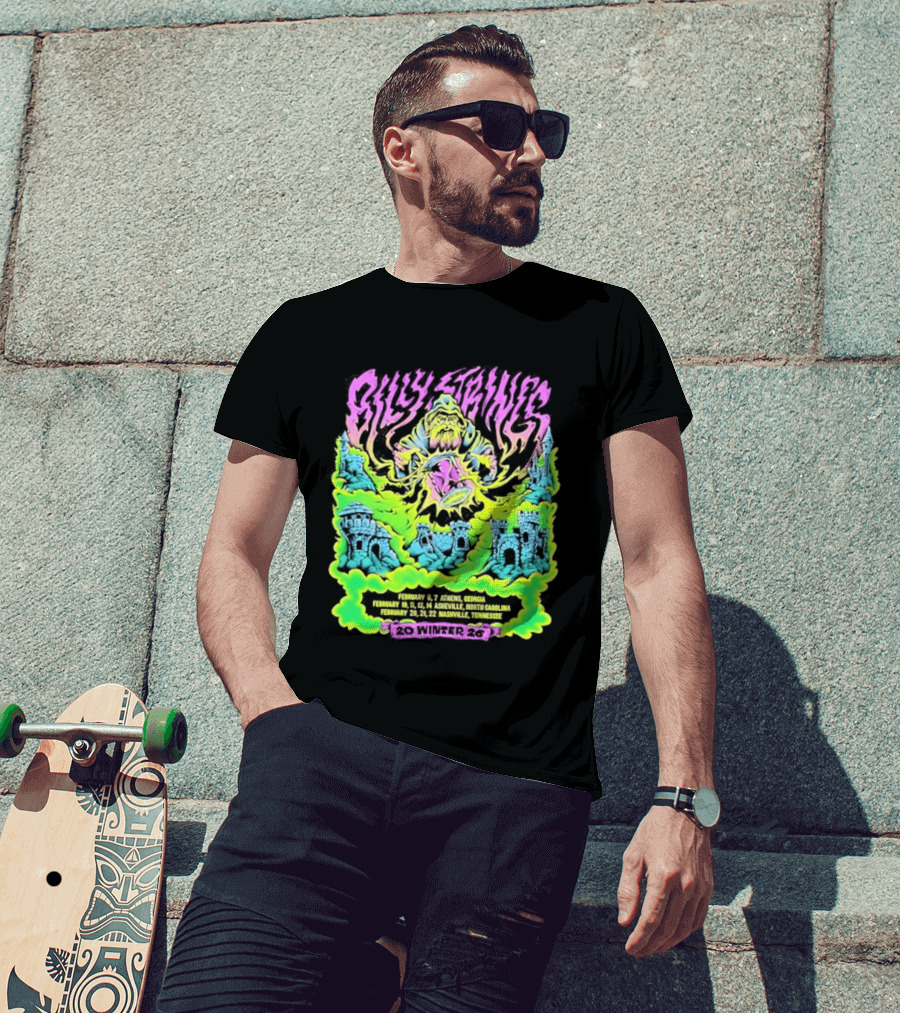 Billy Strings Winter Tour 2026 Psychedelic Castle T-Shirt