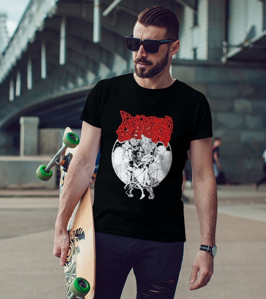 Lamb Mask Heart Motif Until Death Valentine's Symbolism T-Shirt