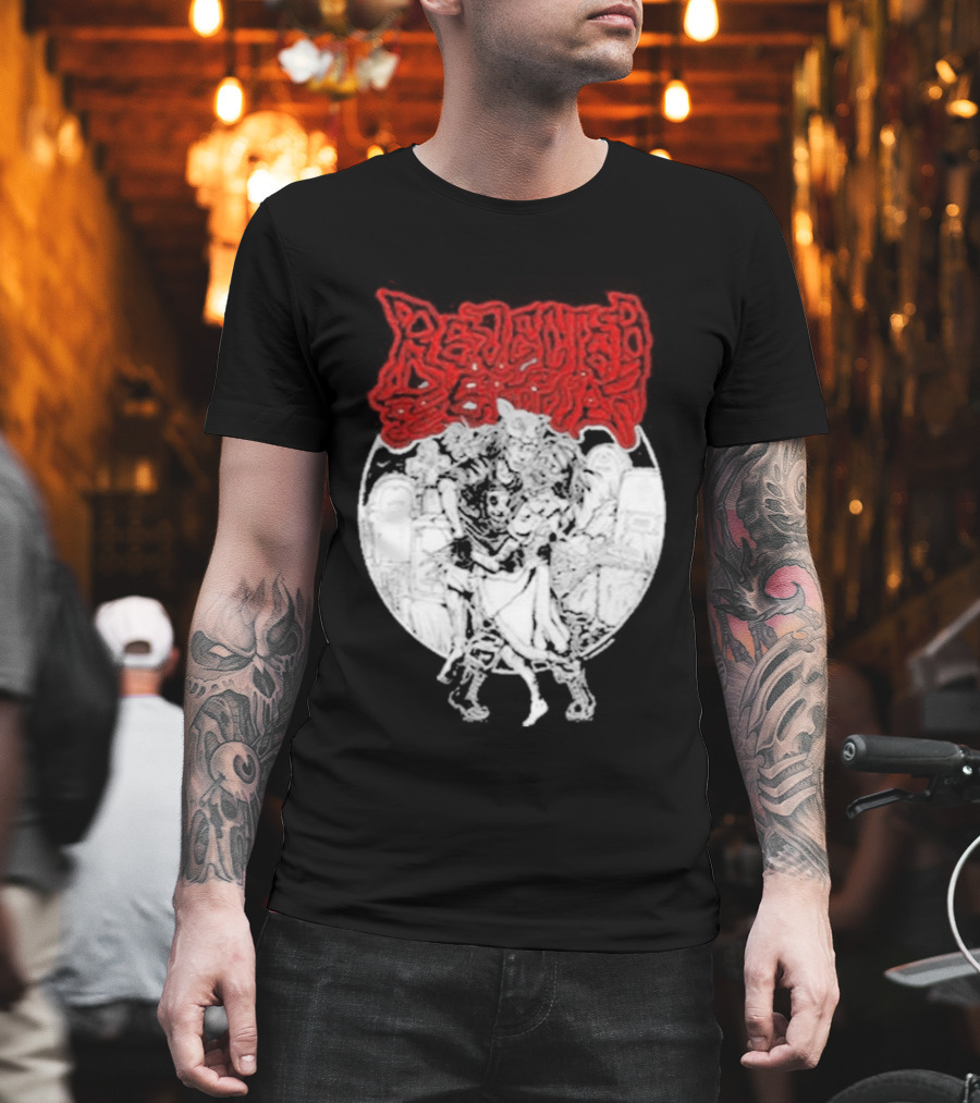 Lamb Mask Heart Motif Until Death Valentine's Symbolism T-Shirt