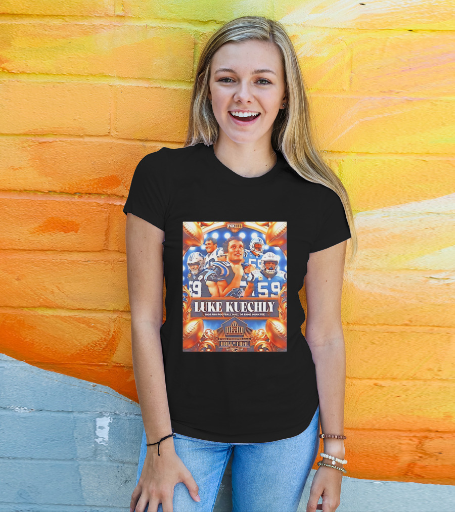 Luke Kuechly 2026 Pro Football Hall Of Fame Inductee Carolina Panthers NFL T-Shirt