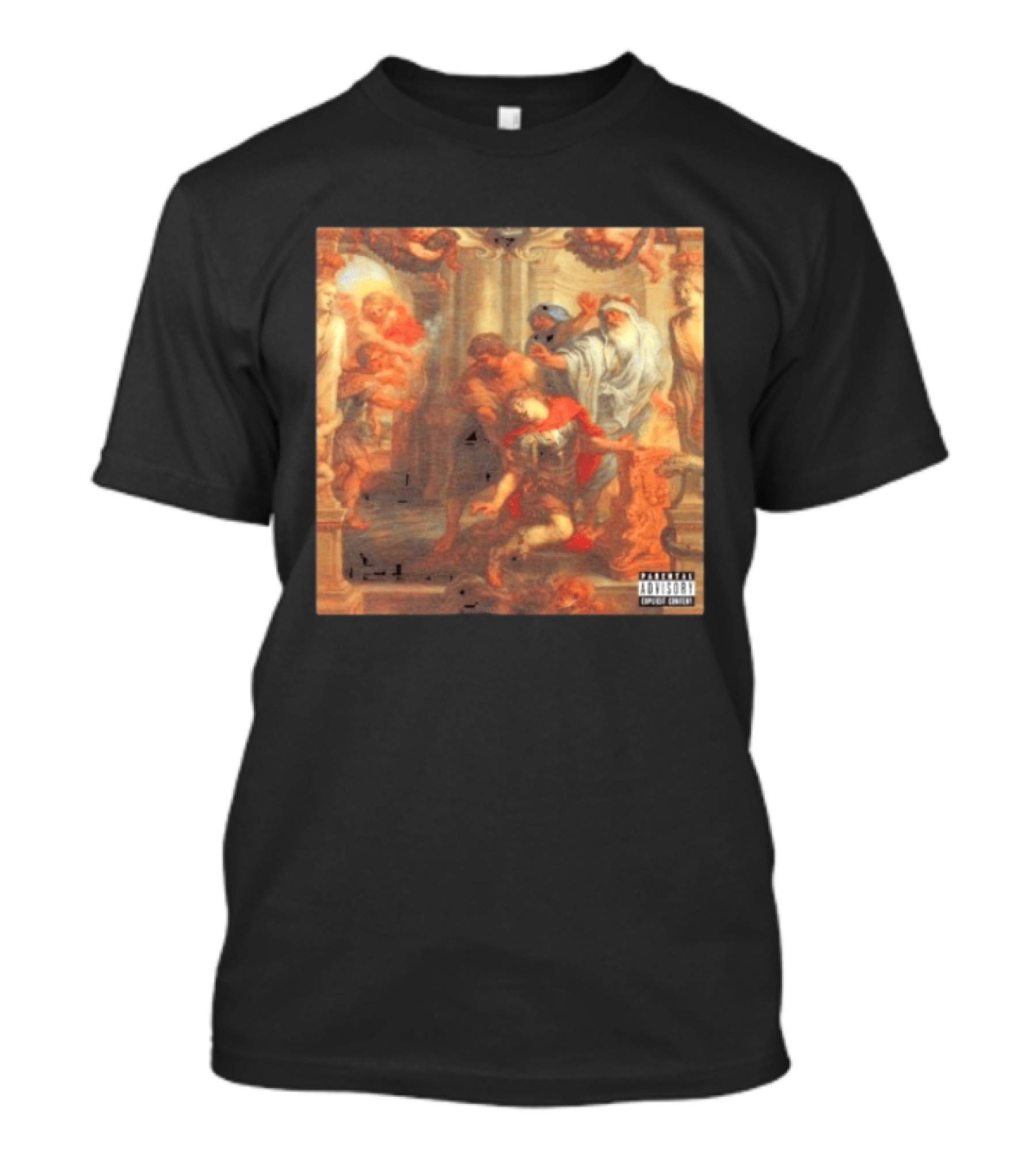 Suicideboys I No Longer Fear The Razor Guarding My Heel Album Cover Art Historic Painting Parental Advisory T-Shirt