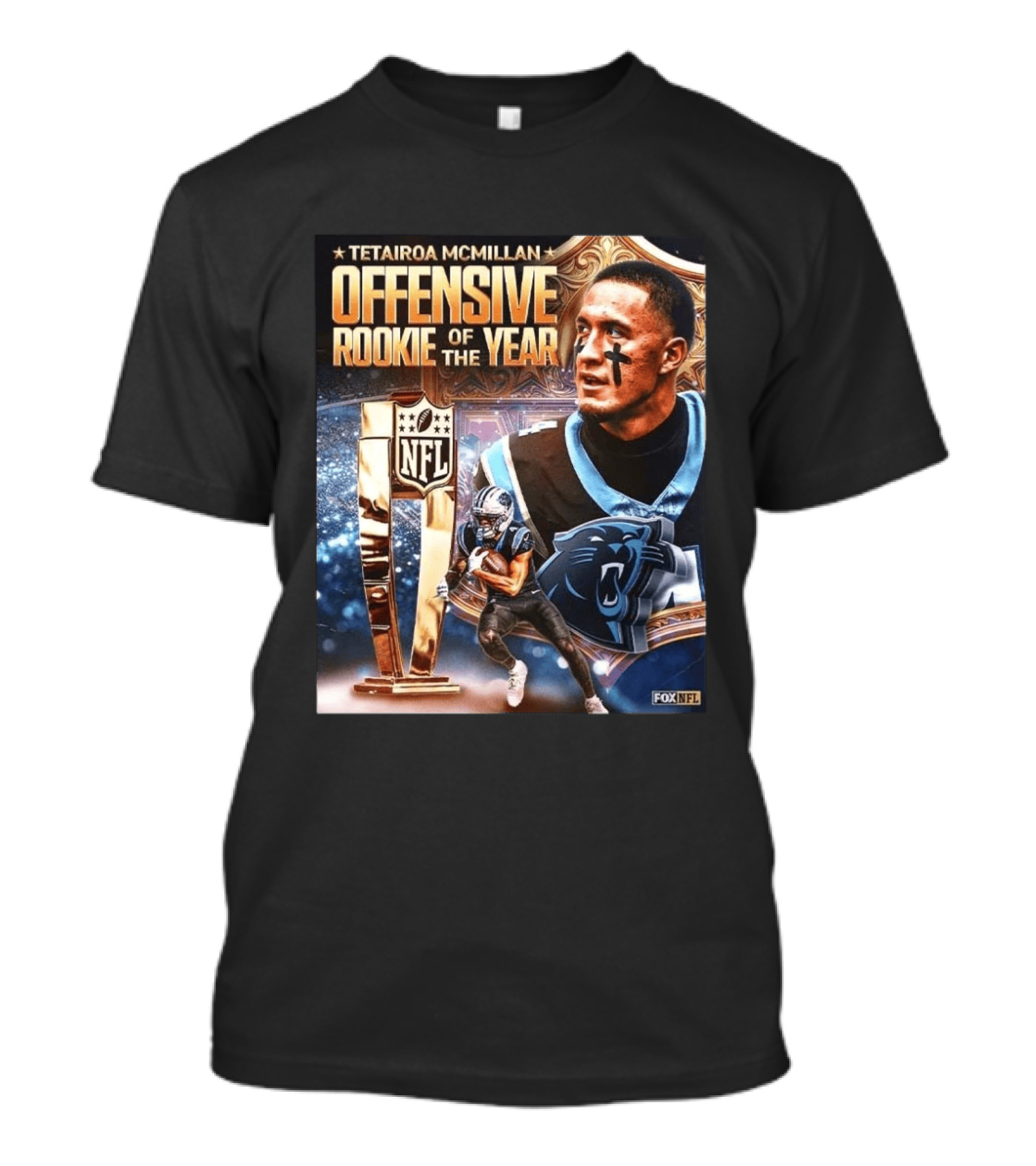 Tetairoa McMillan Carolina Panthers NFL Offensive Rookie Of The Year 2025 T-Shirt
