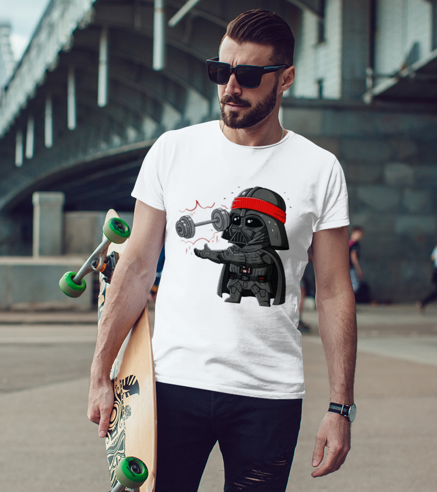 Force Lift Red Bandana Parody Villain Exercise Humor T-Shirt